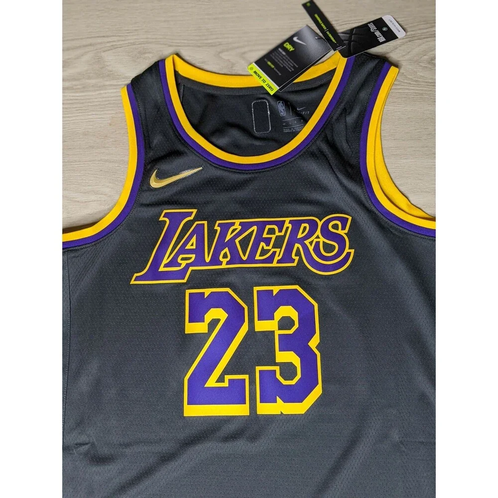 Los Angeles Lakers Jersey Nike Adult Extra Large 52 LeBron James Swingman Black